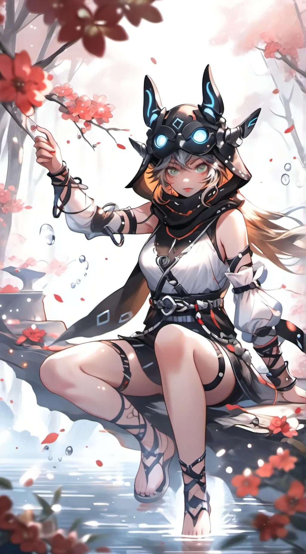 ai character: Violet background