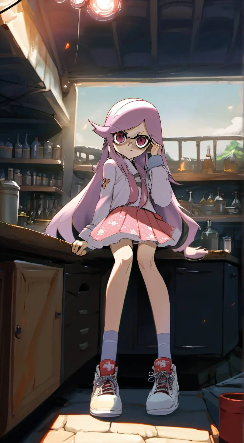 ai character: PokémonxSplatoon background