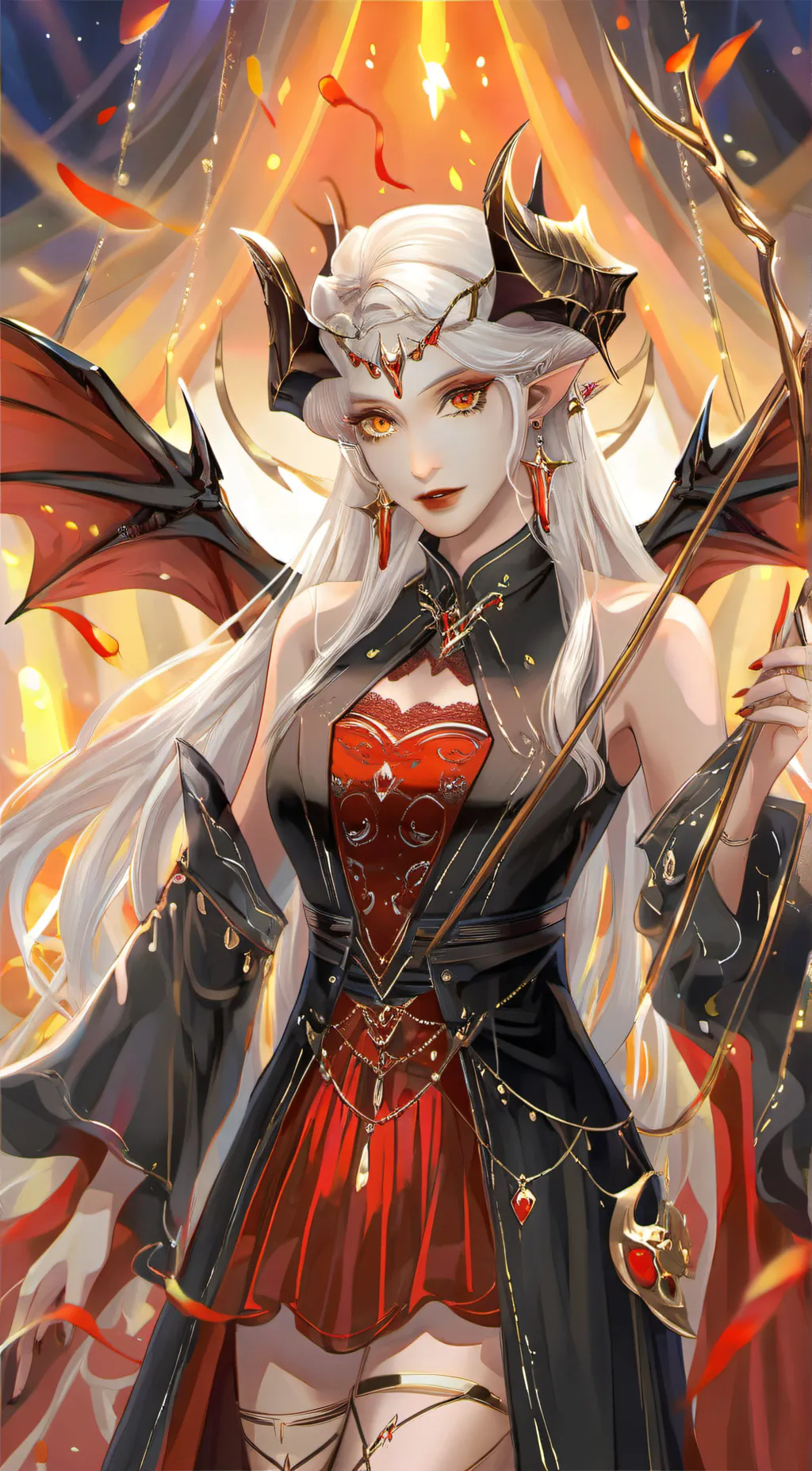 ai character: Demon queen background
