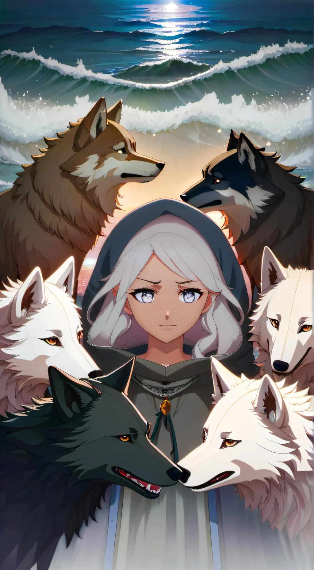 ai character: mistyfog wolf pack background