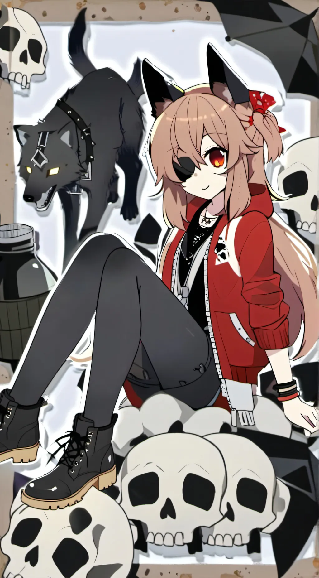 ai character: Ebony. background