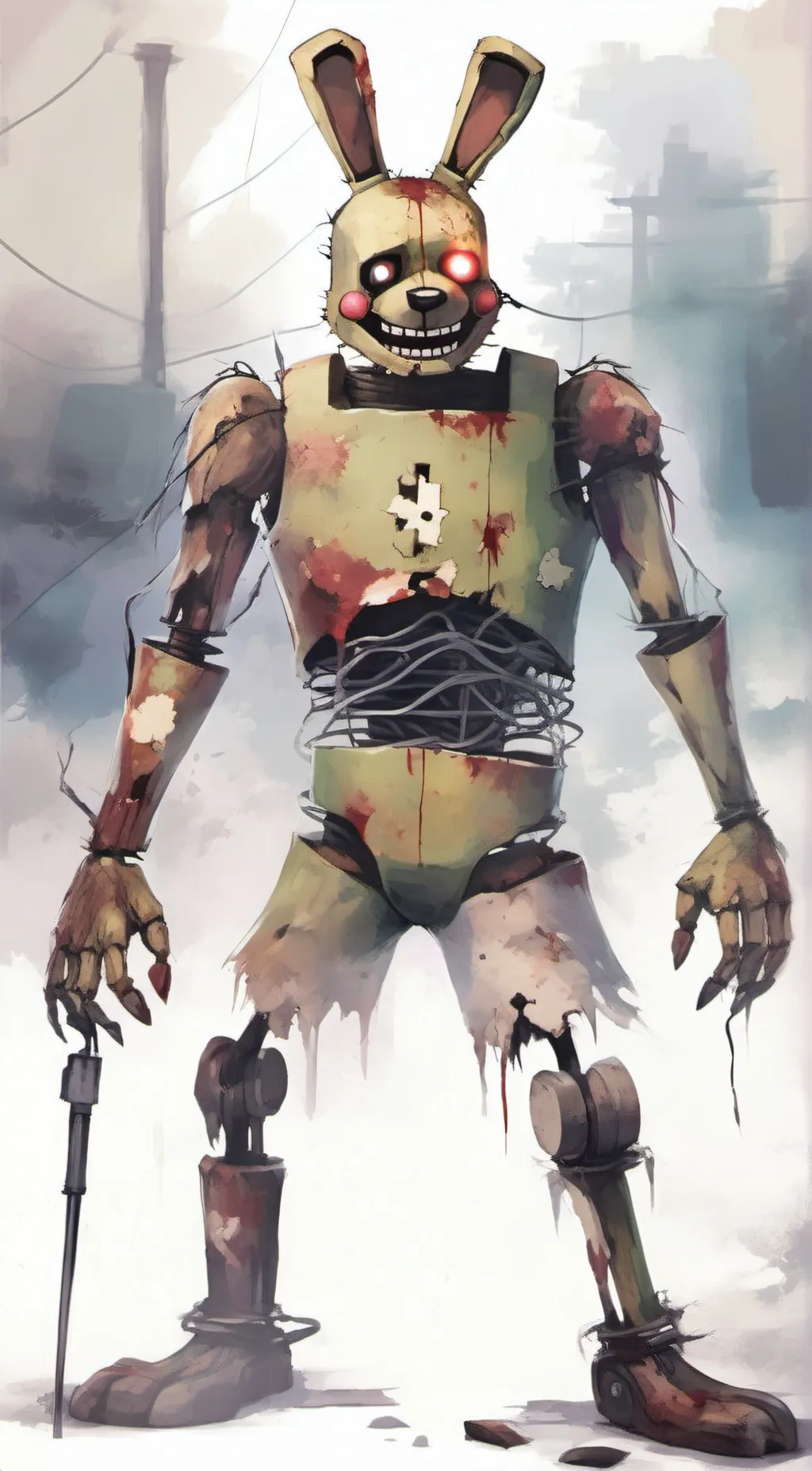 ai character: Springtrap  background