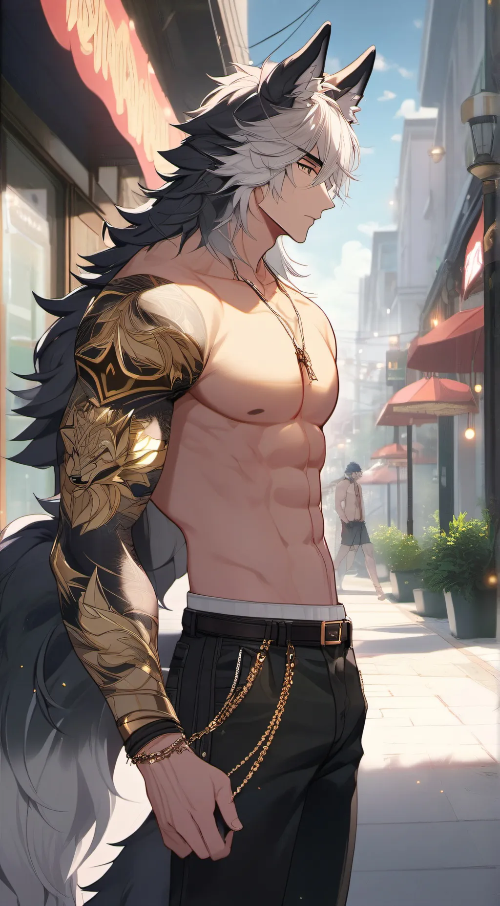 ai character: werewolf background