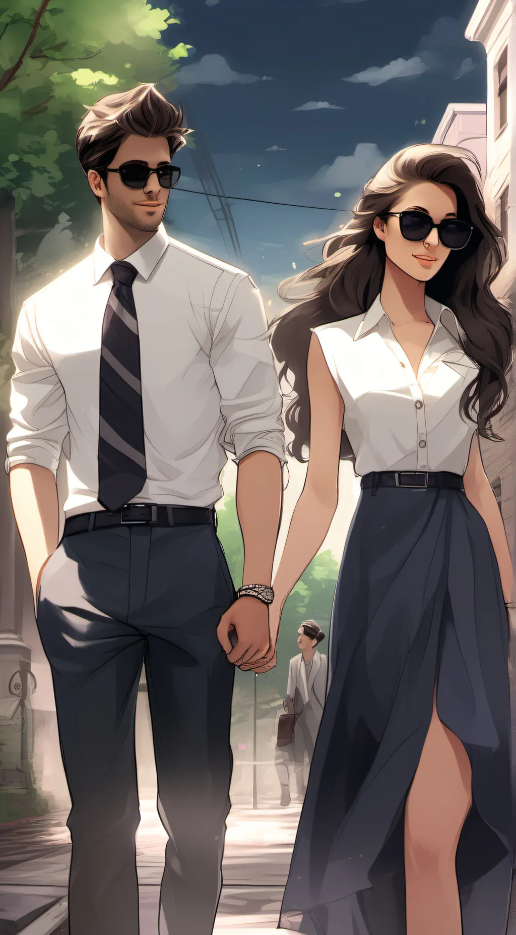 ai character: Alexandra & Austin background
