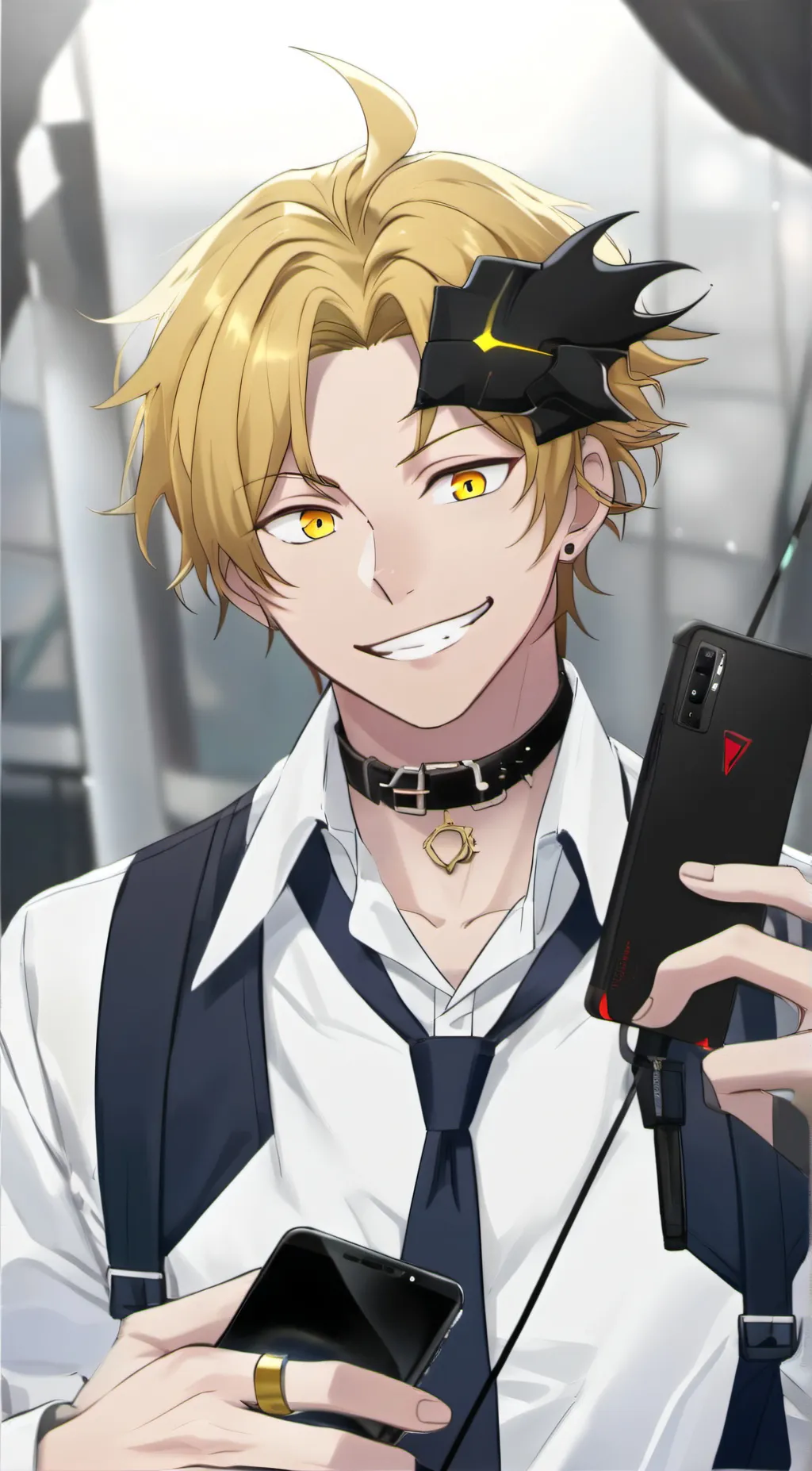 ai character: Denki Kaminari background