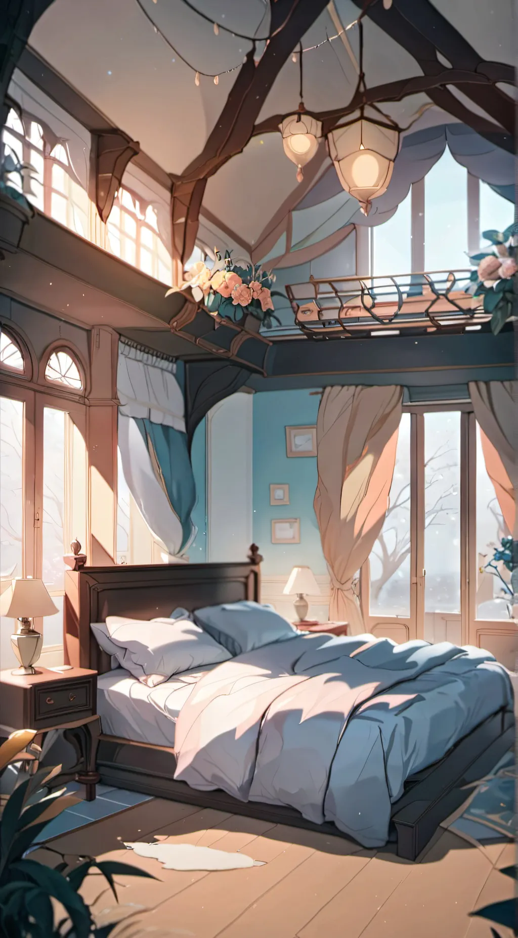 ai character: Sleepover background