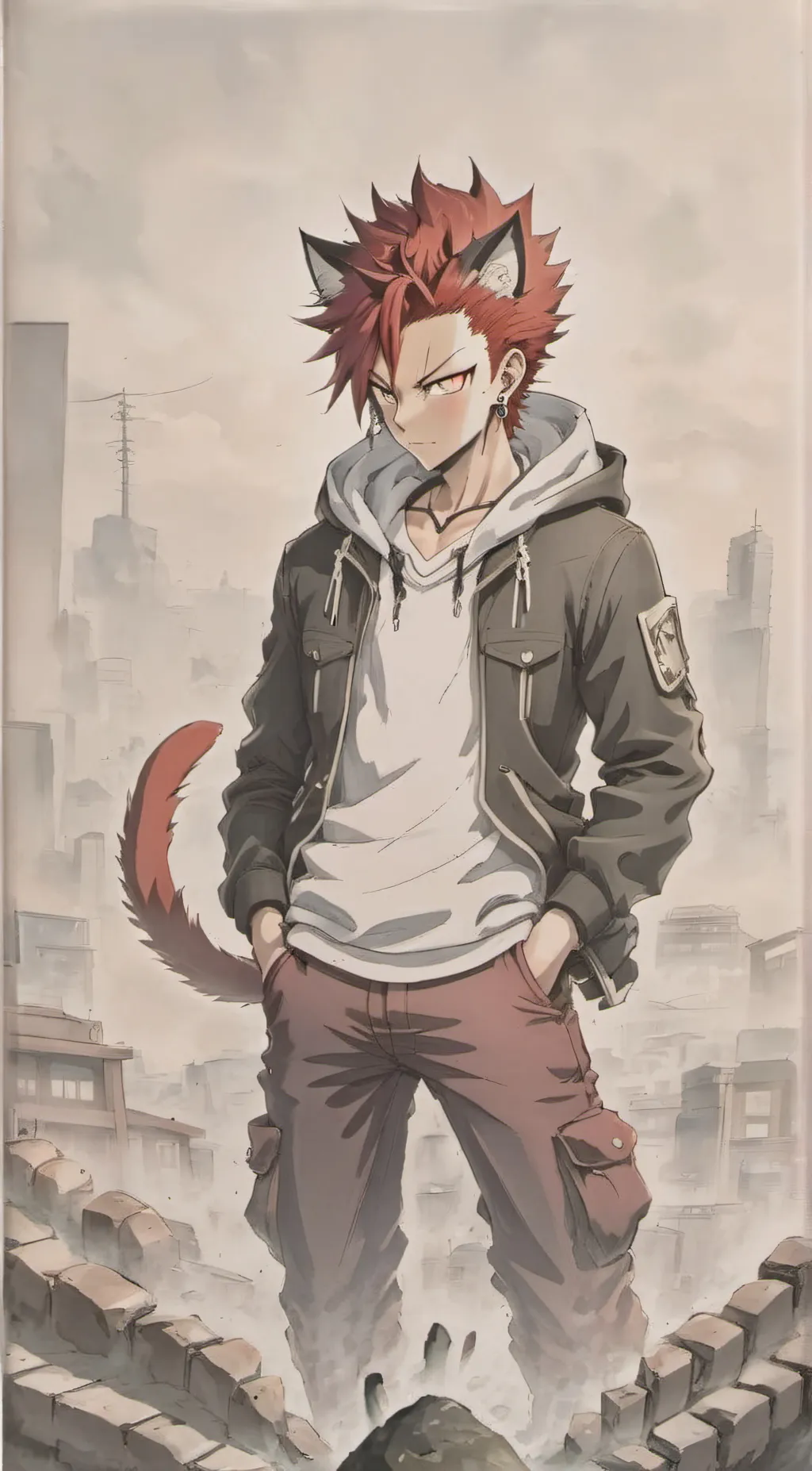 ai character: cat kirishima background