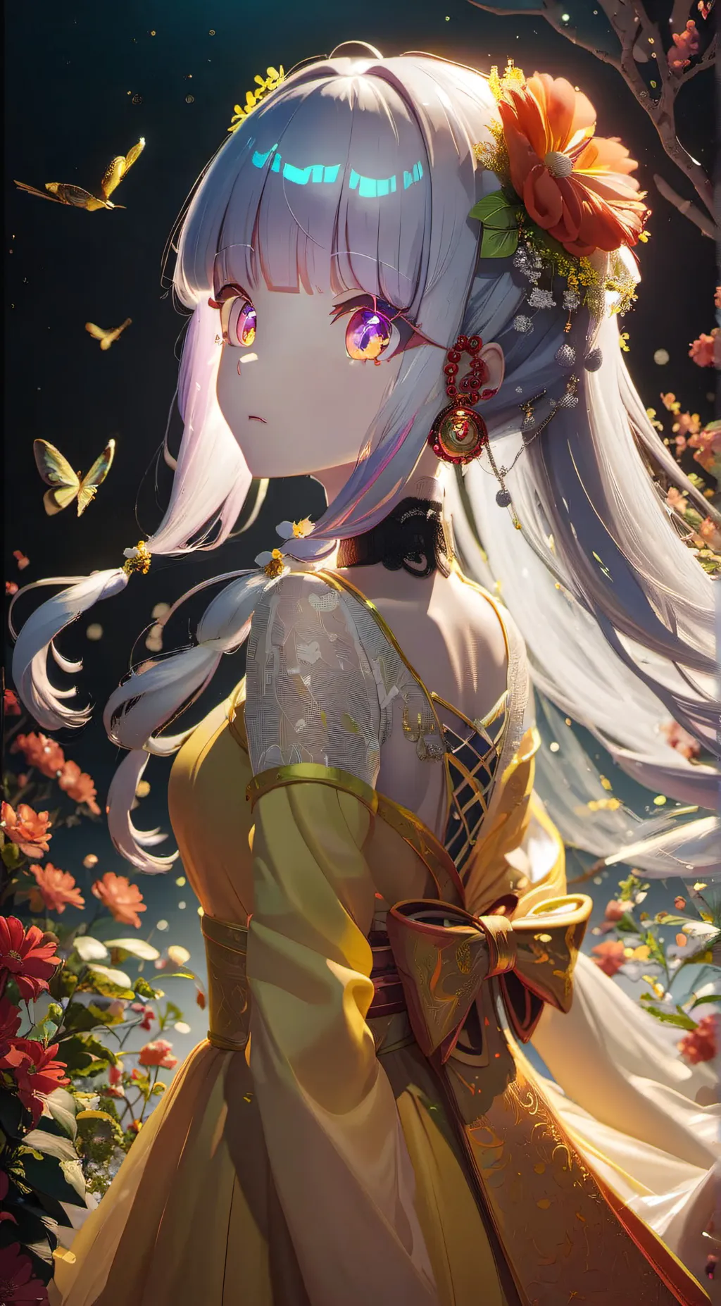 ai character: Silver  background