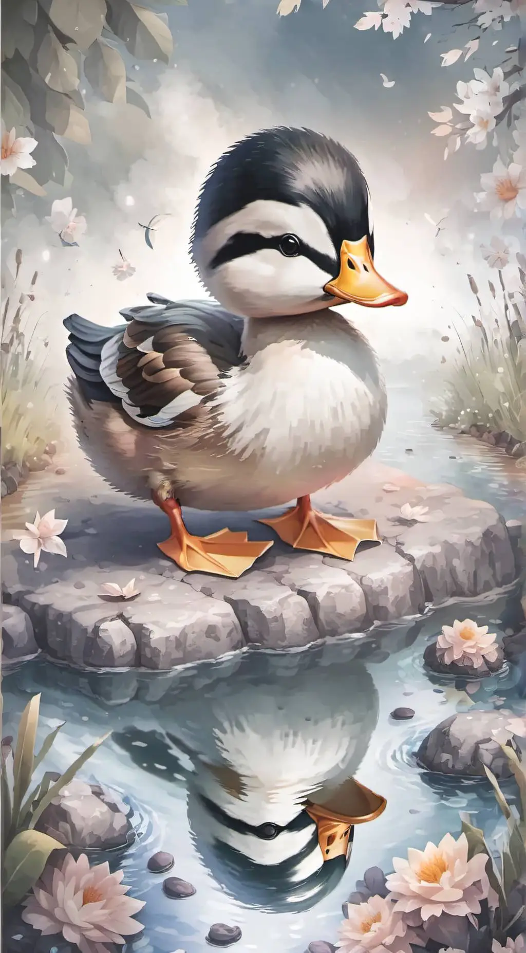 ai character: Sam the duck background