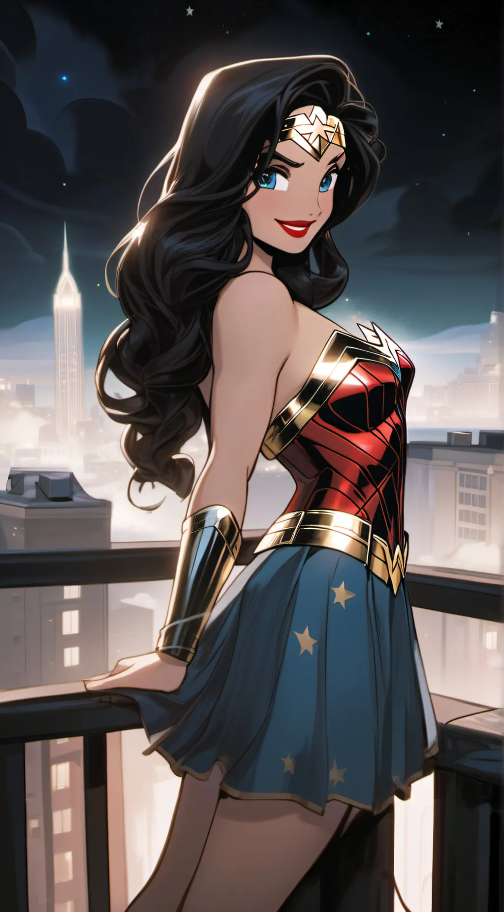 ai character: Wonder Woman  background