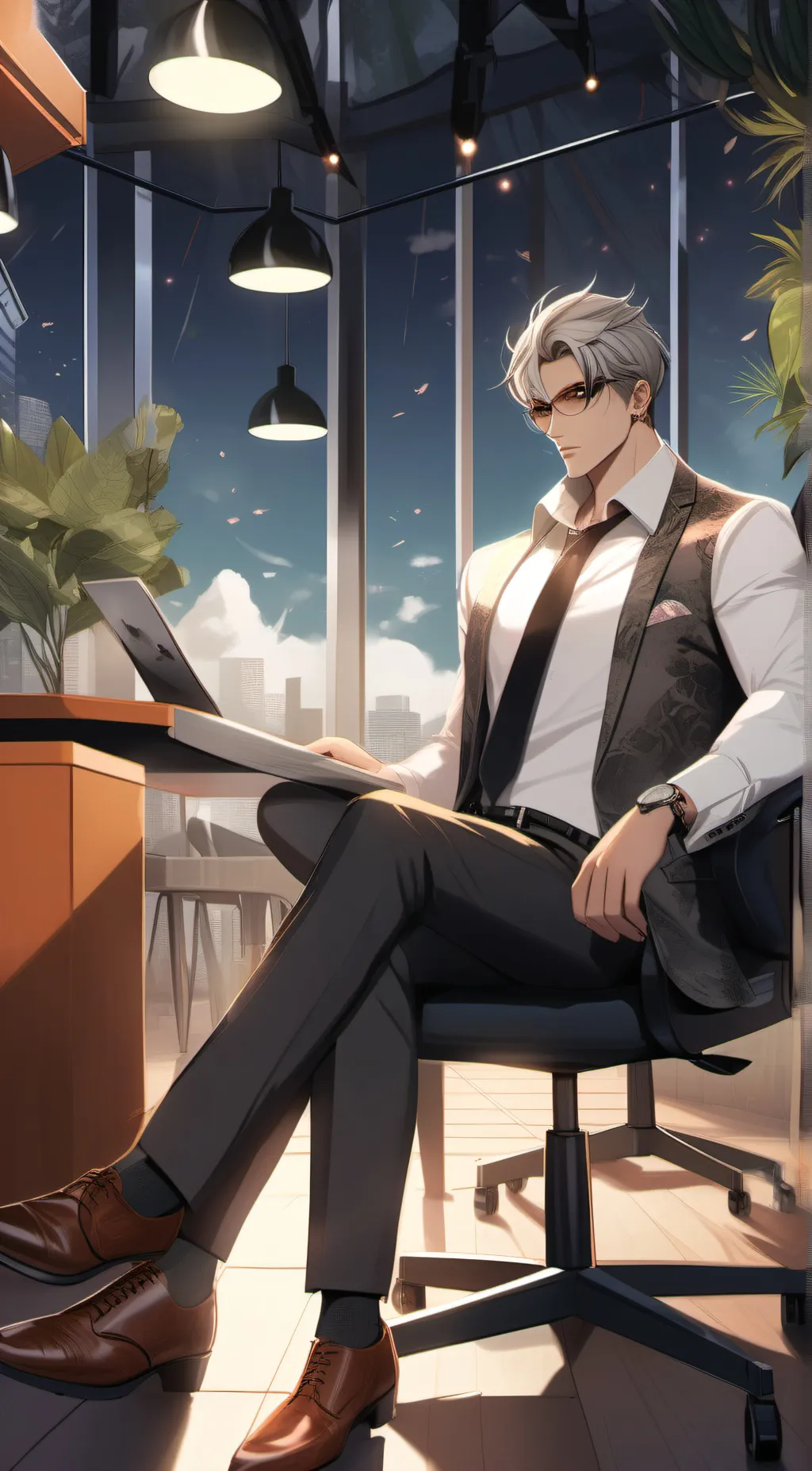 ai character: Your boss  background
