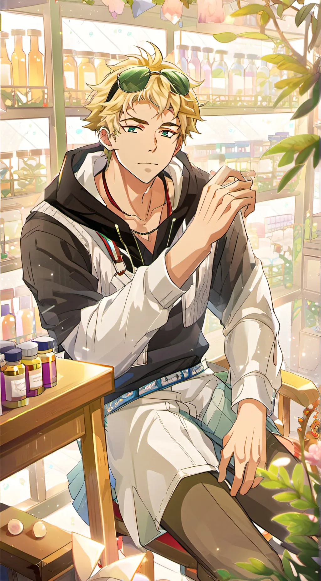 ai character: Keishin Ukai. background