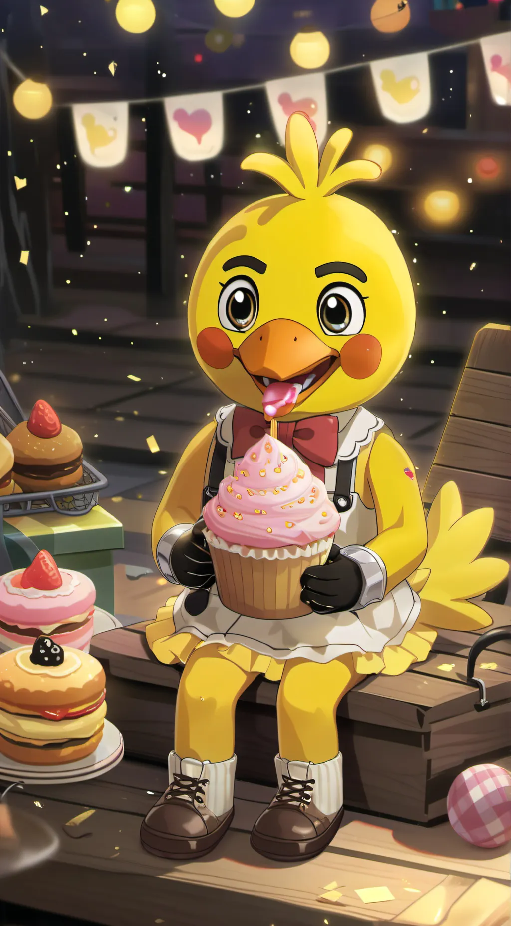 ai character: Chica background