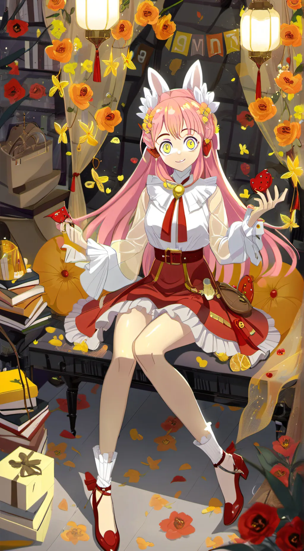 ai character: Rose background