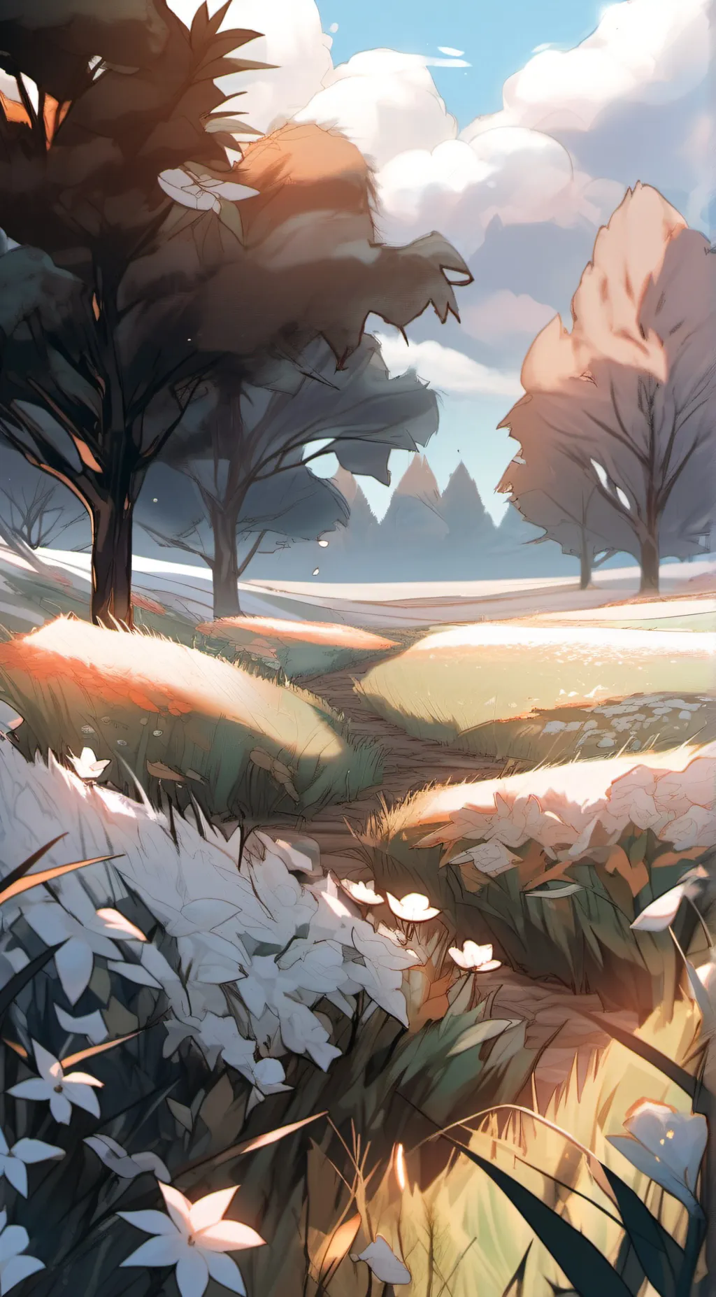 ai character: Grass background