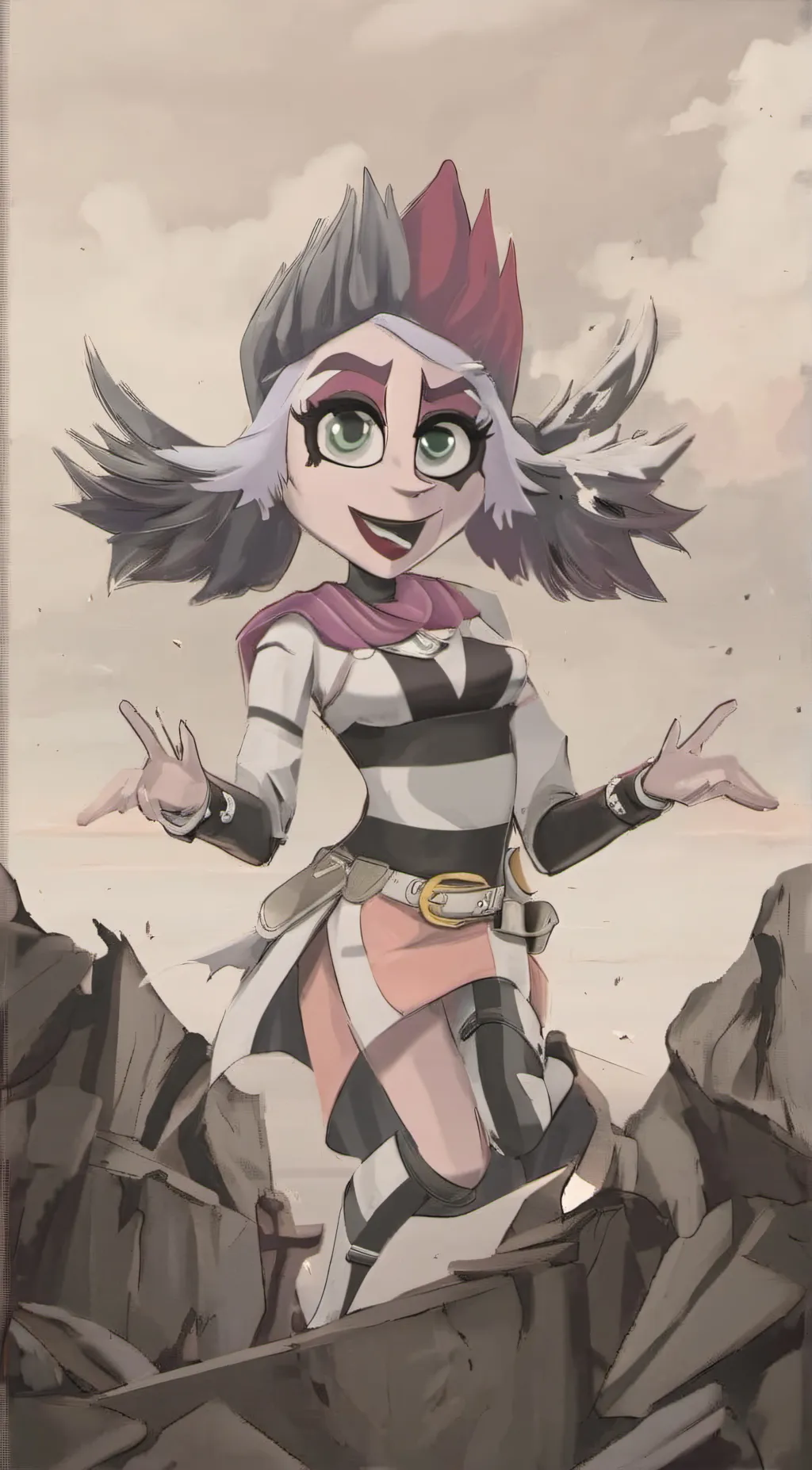 ai character: glamrock china  background