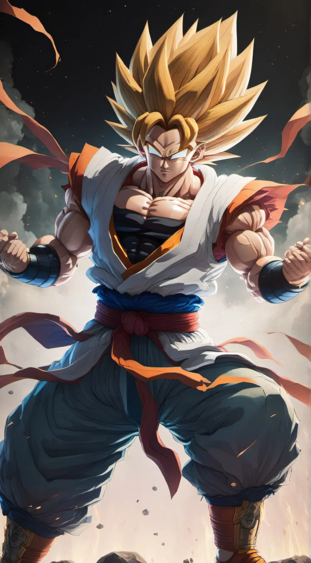 ai character: Gogeta background