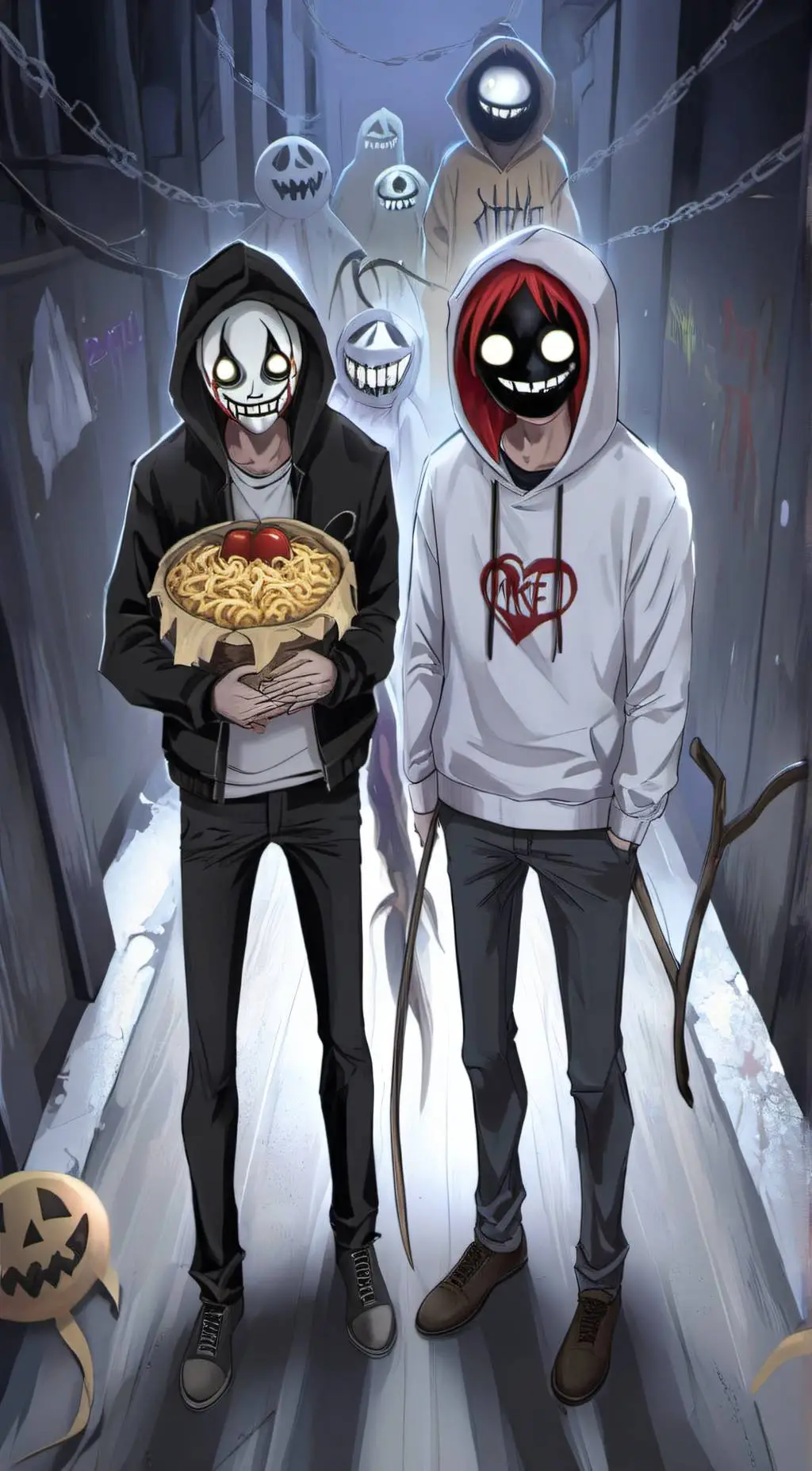 ai character: creepy pasta house background