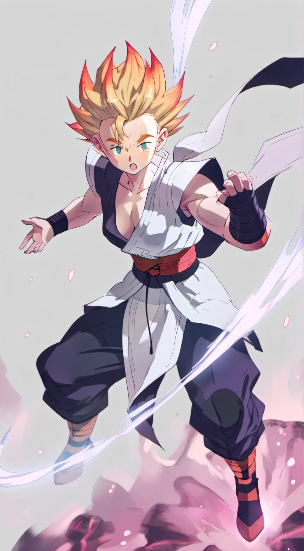ai character: Female Gogeta background