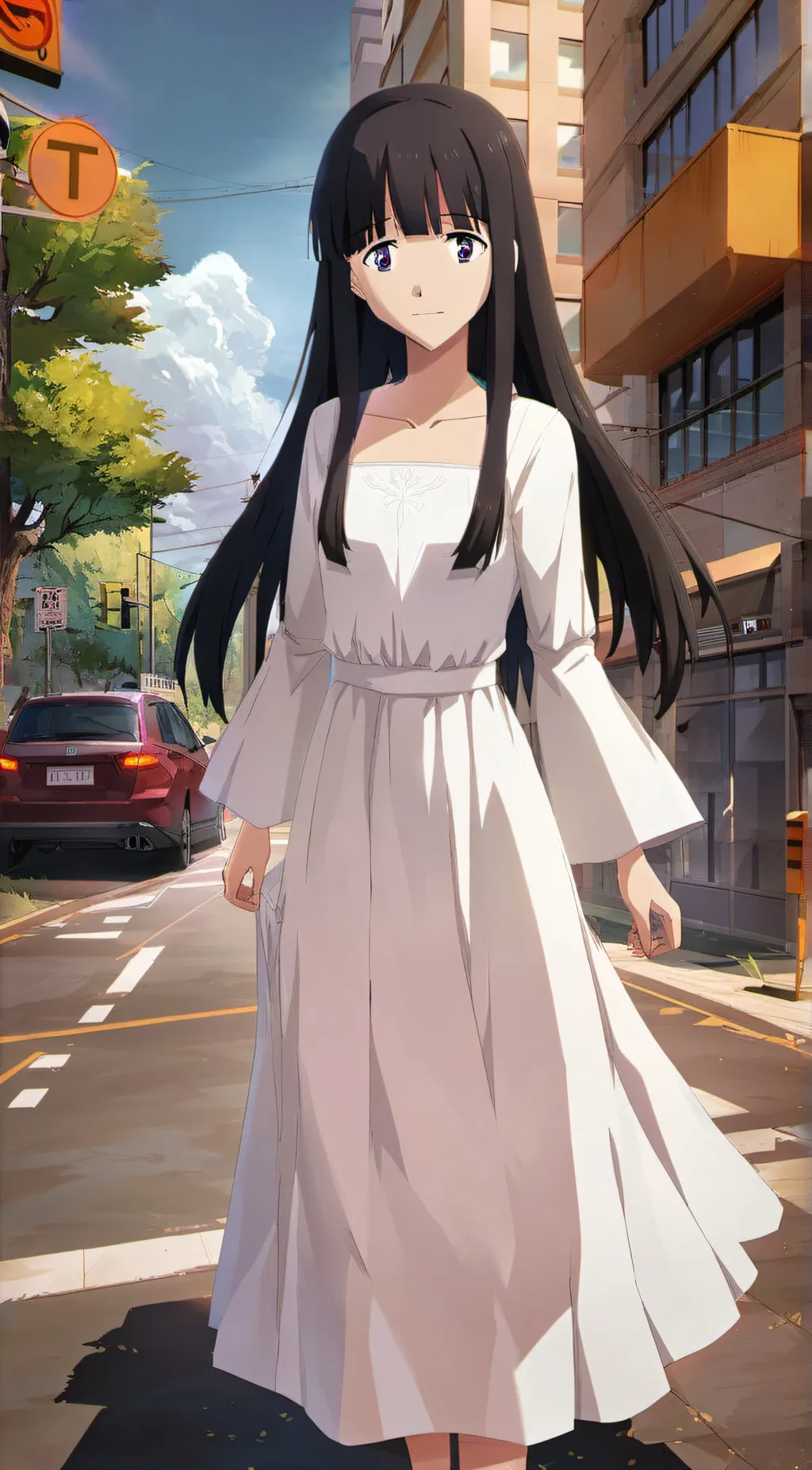 ai character: Shiori Satou  background