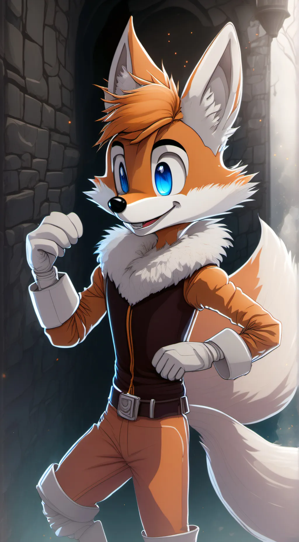 ai character: Tails the fox background