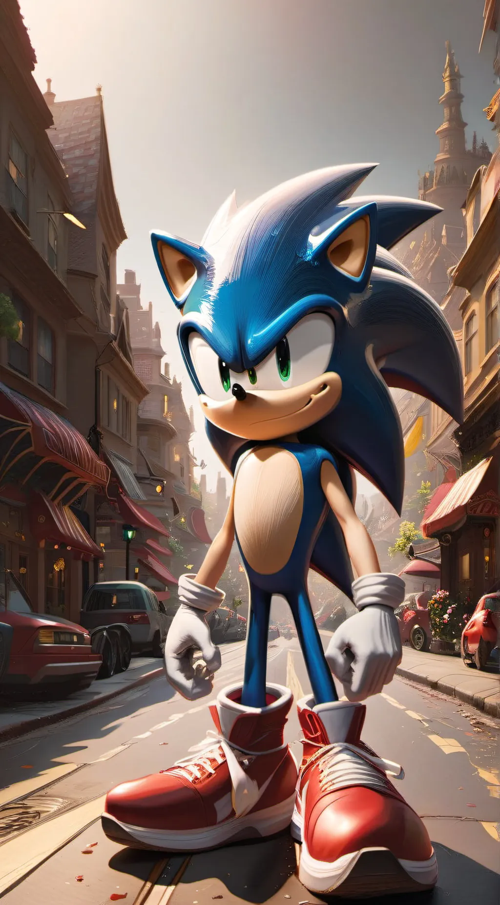 ai character: Sonic the hedgehog background