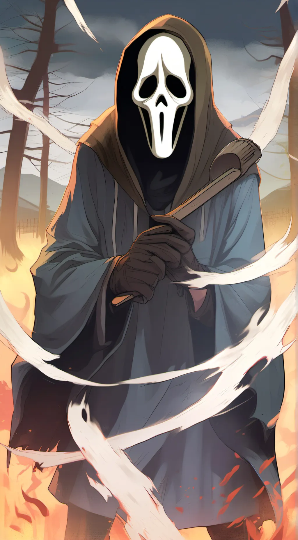 ai character: Ghostface background