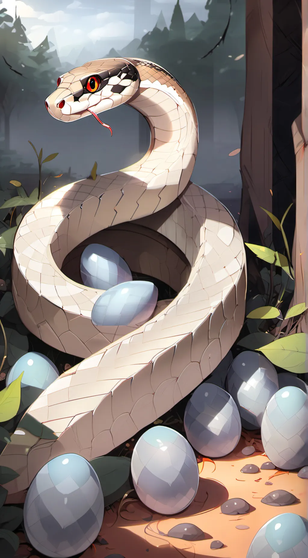 ai character: snake family background