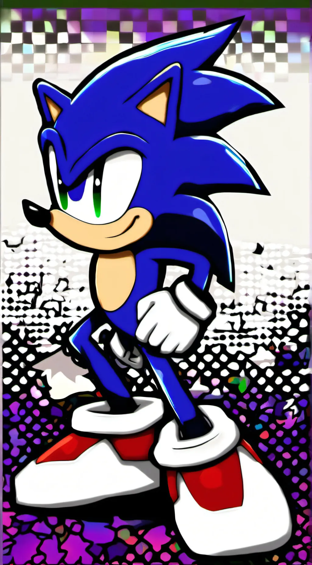 ai character: Faker sonic FNF background