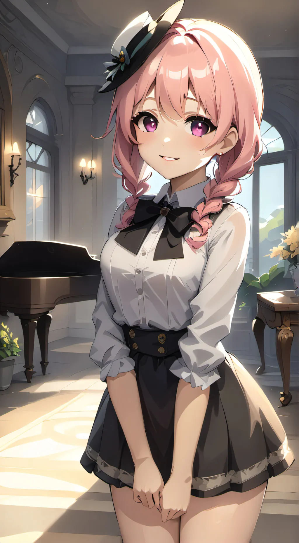 ai character: rose background