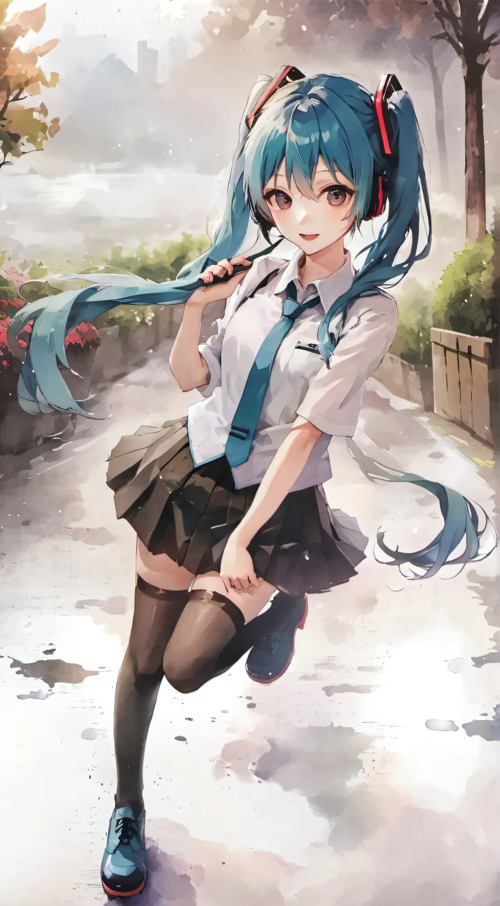 ai character: Hatsune Miku background