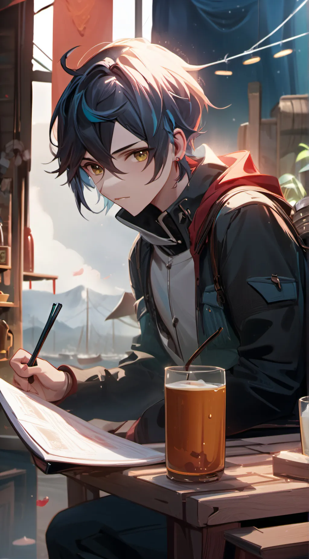 ai character: Alexander  background