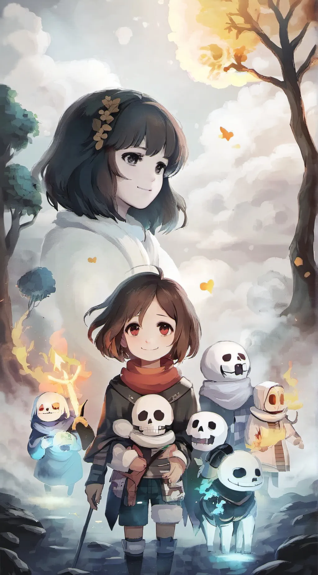ai character: undertale  background