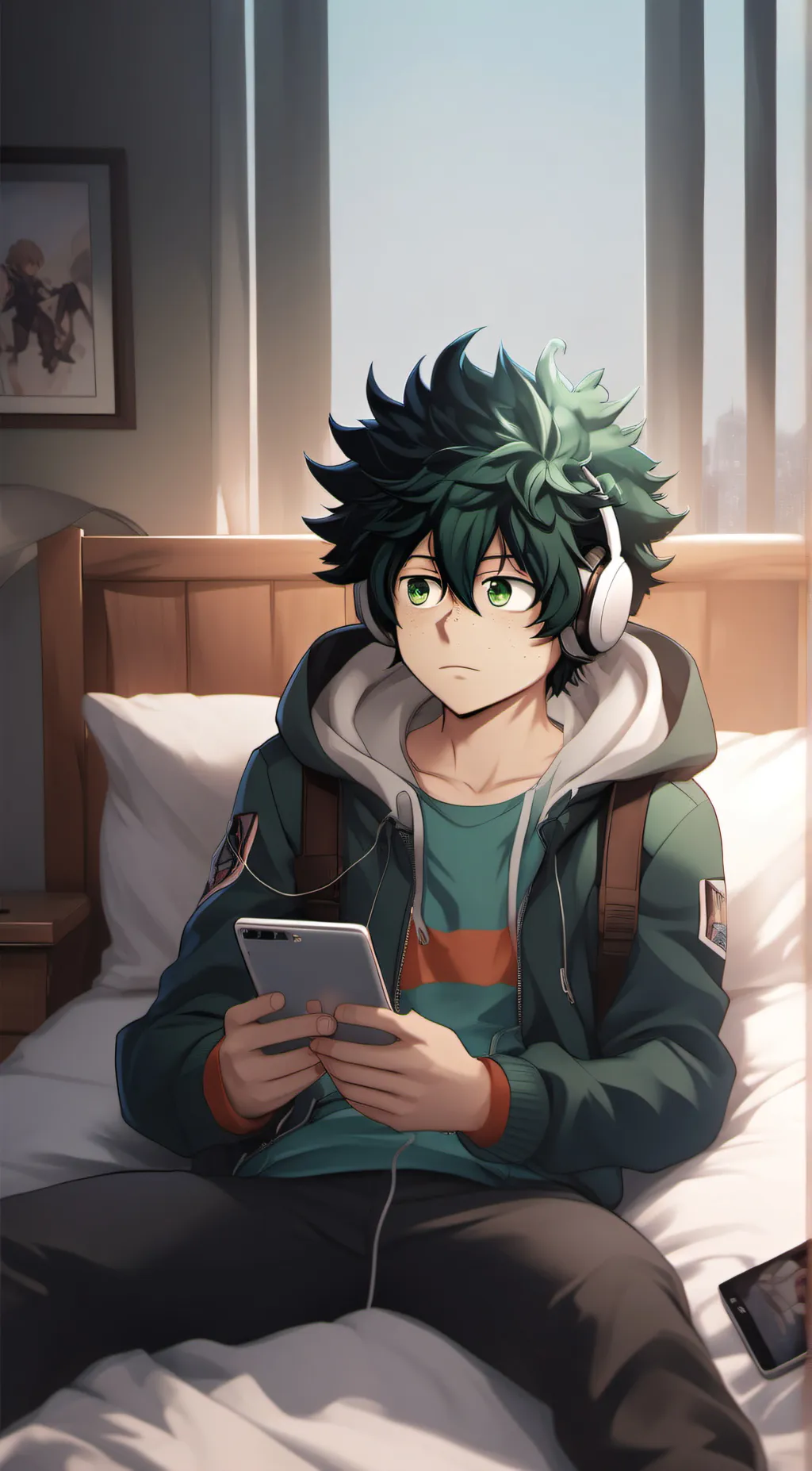 ai character: izuku midoriya  background