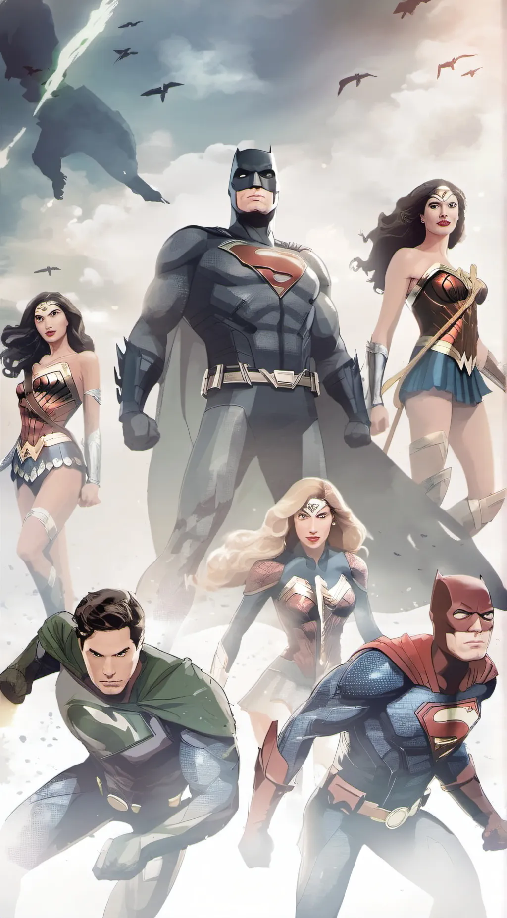 ai character: justice league  background