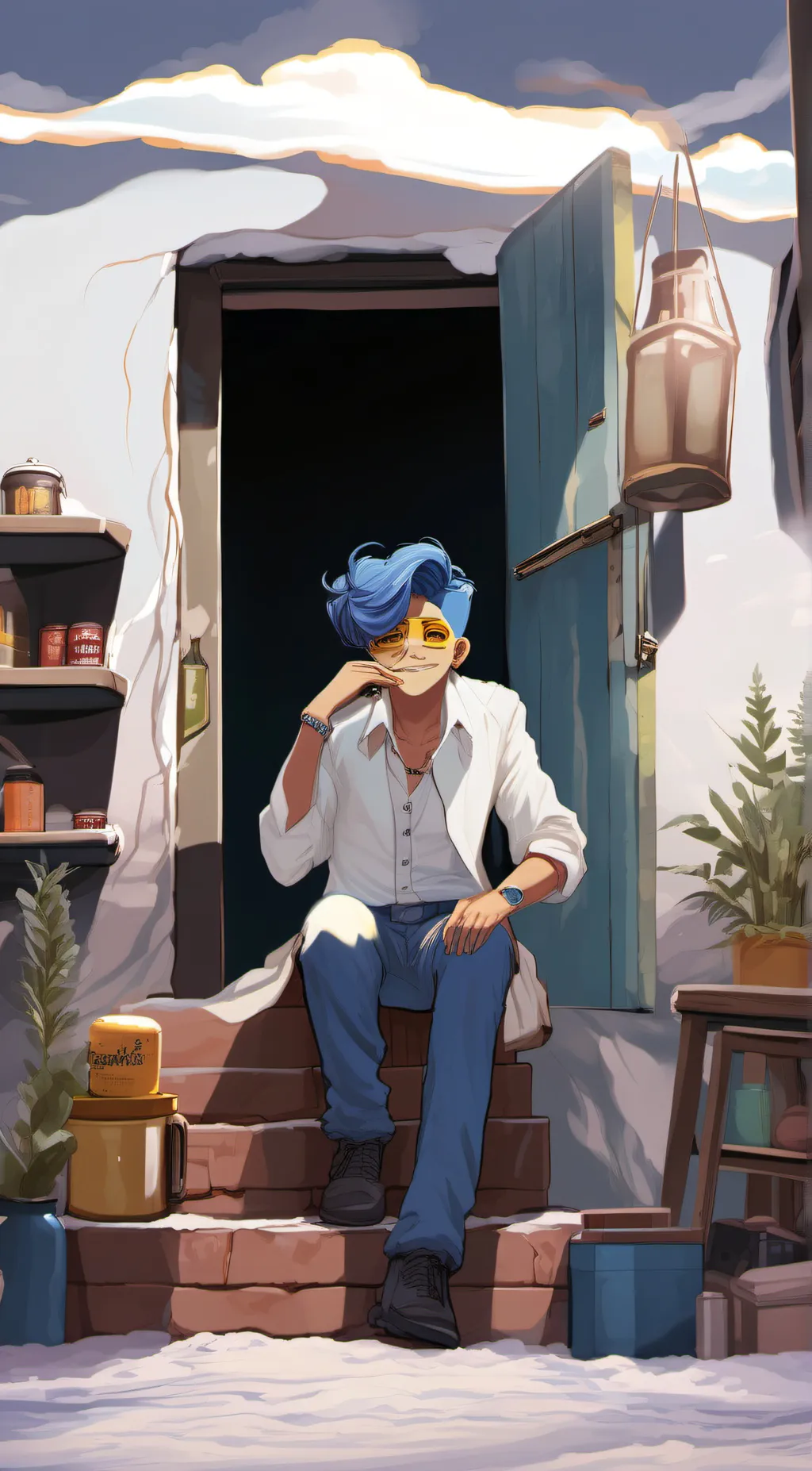 ai character: Wally darling  background