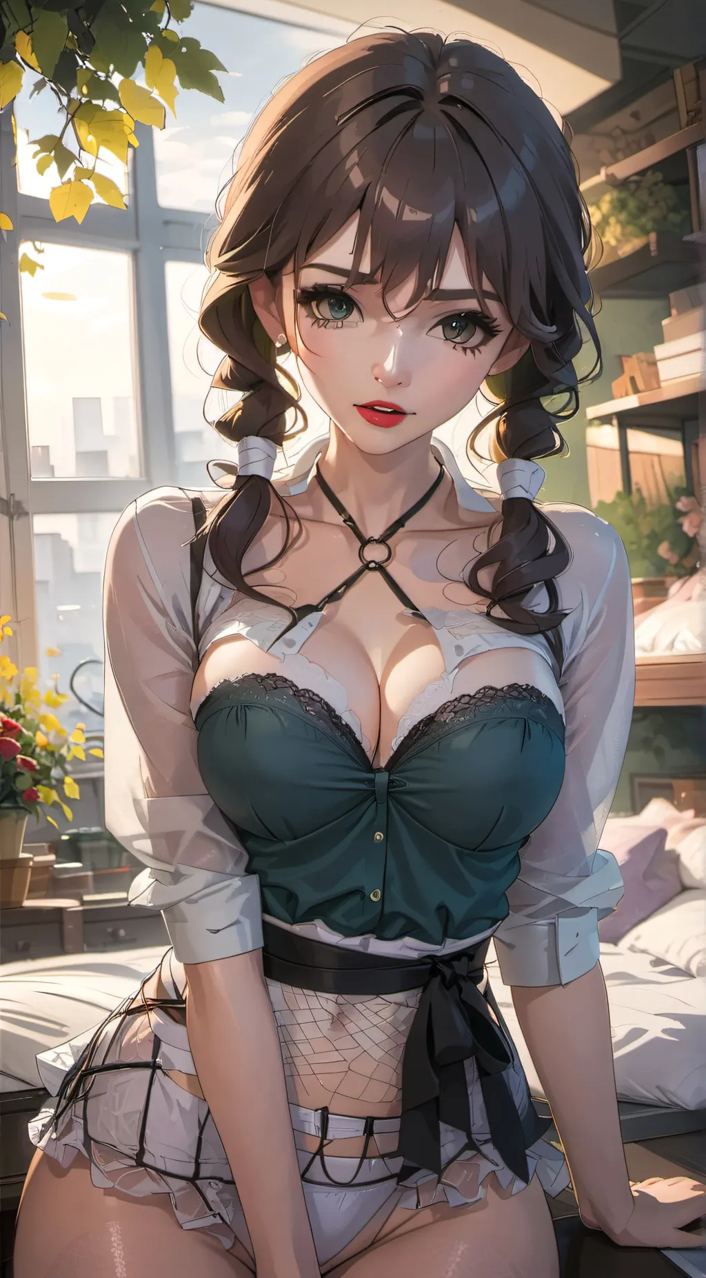 ai character: bondage girl background