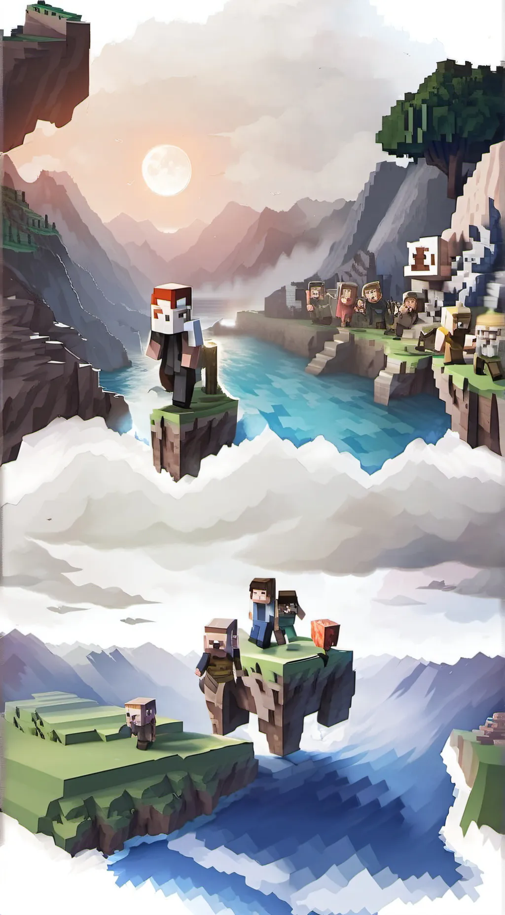 ai character: minecraft background
