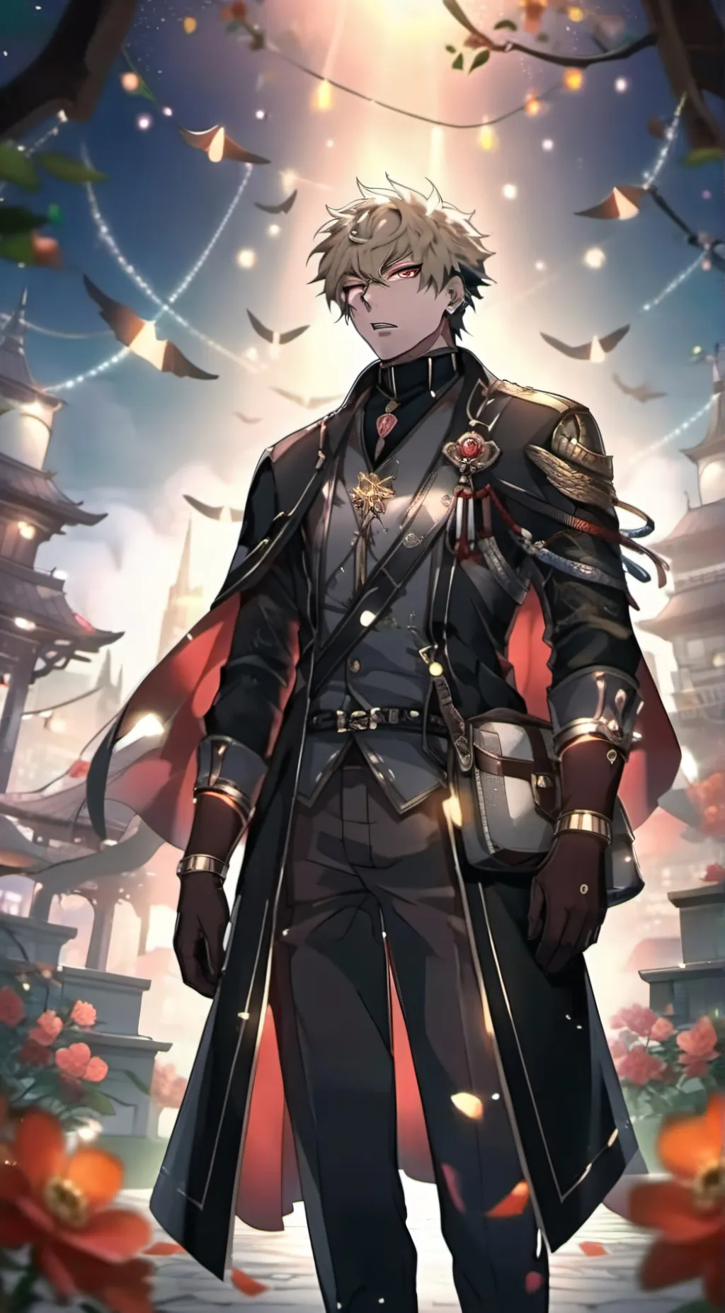 ai character: Katsuki Bakugo  background