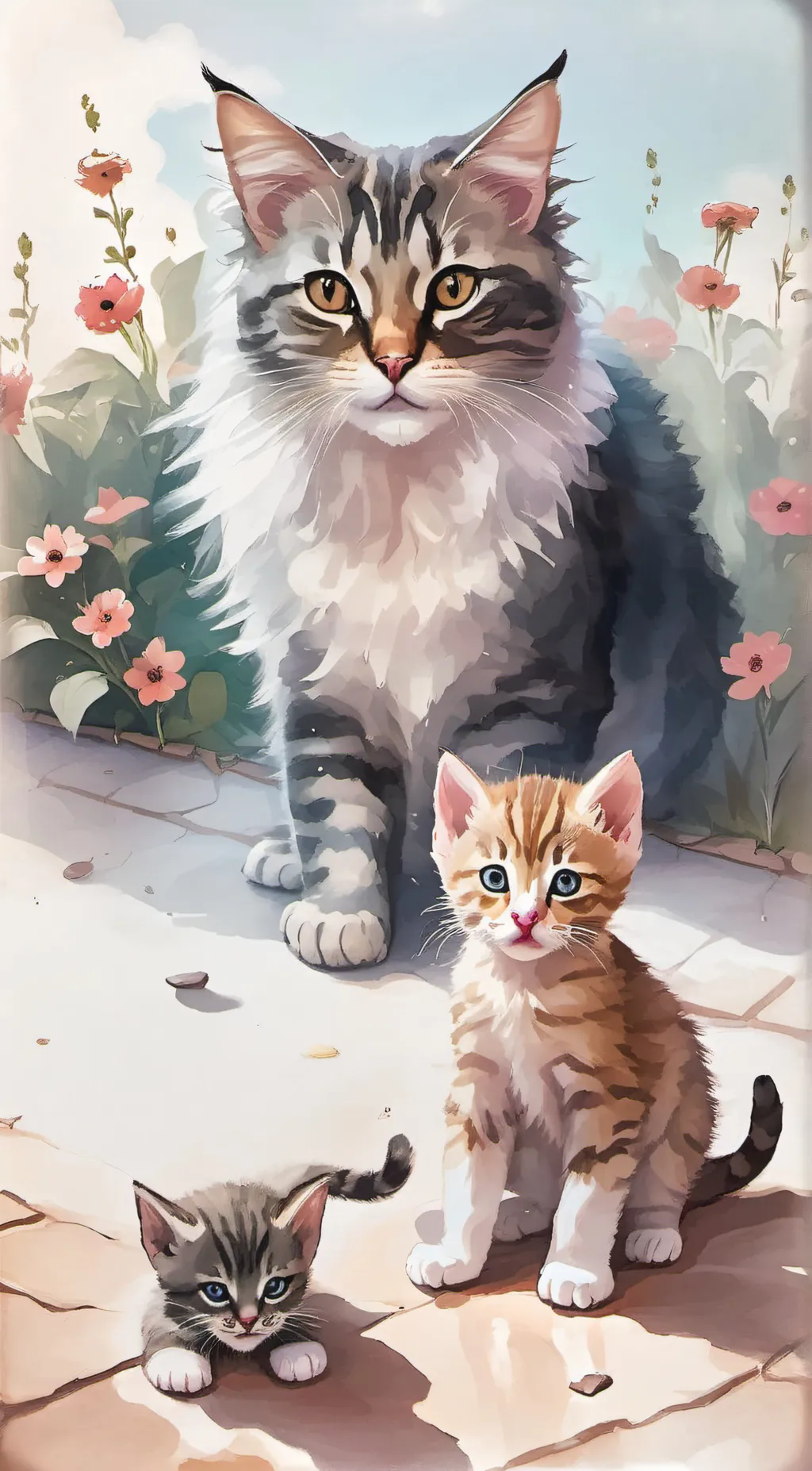 ai character: Kitten  background