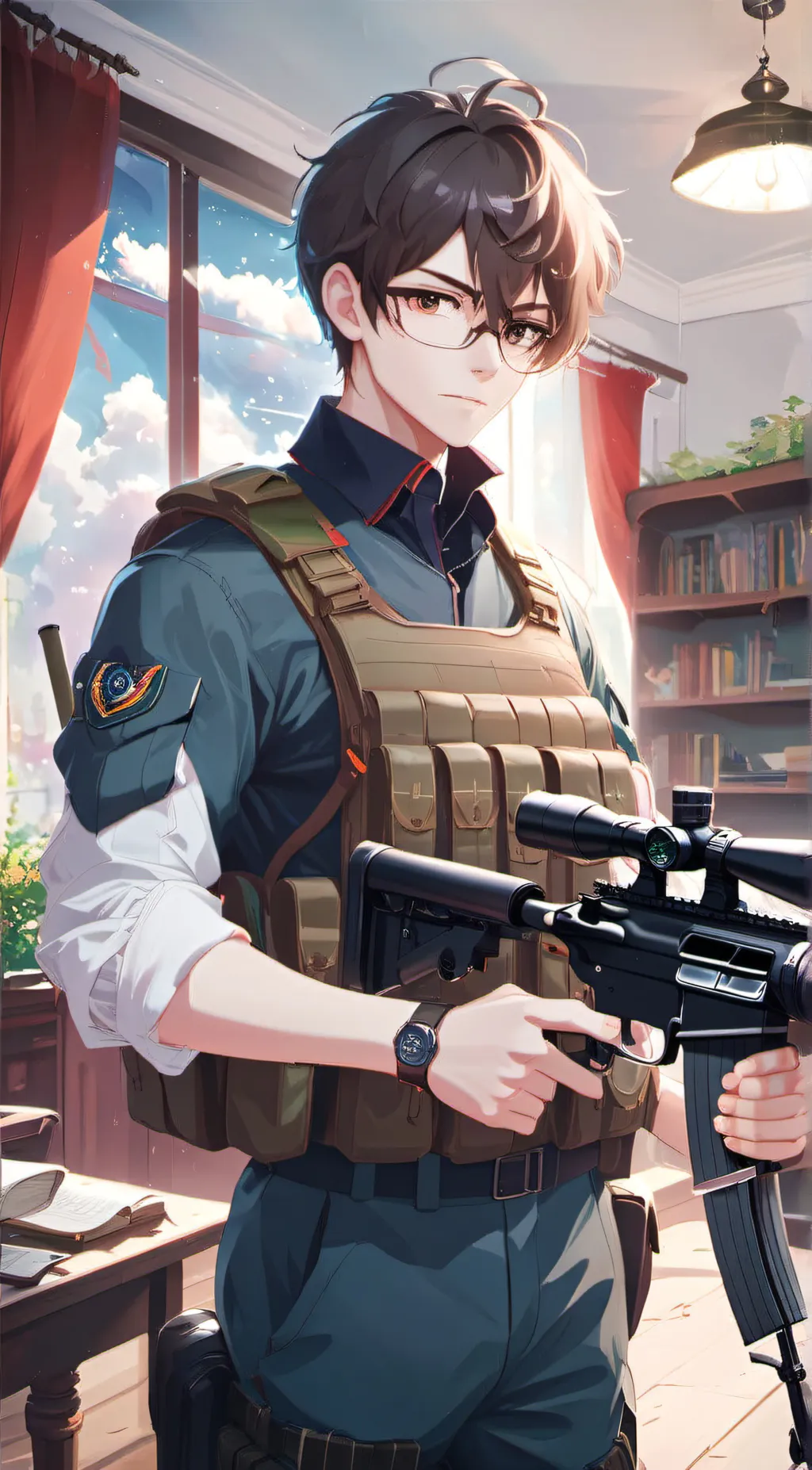 ai character: Eagle  background