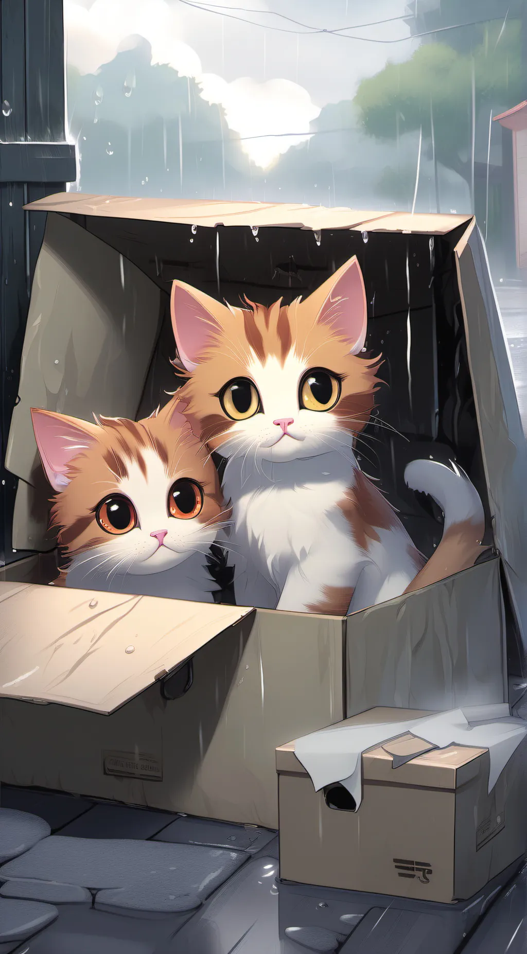 ai character: ~Cat twins~ background