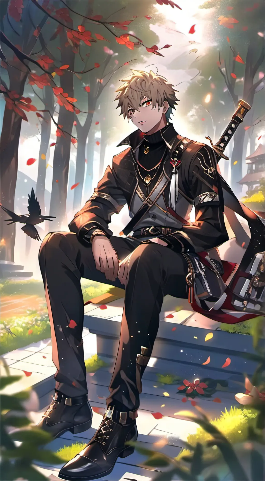 ai character: Katsuki Bakugou background