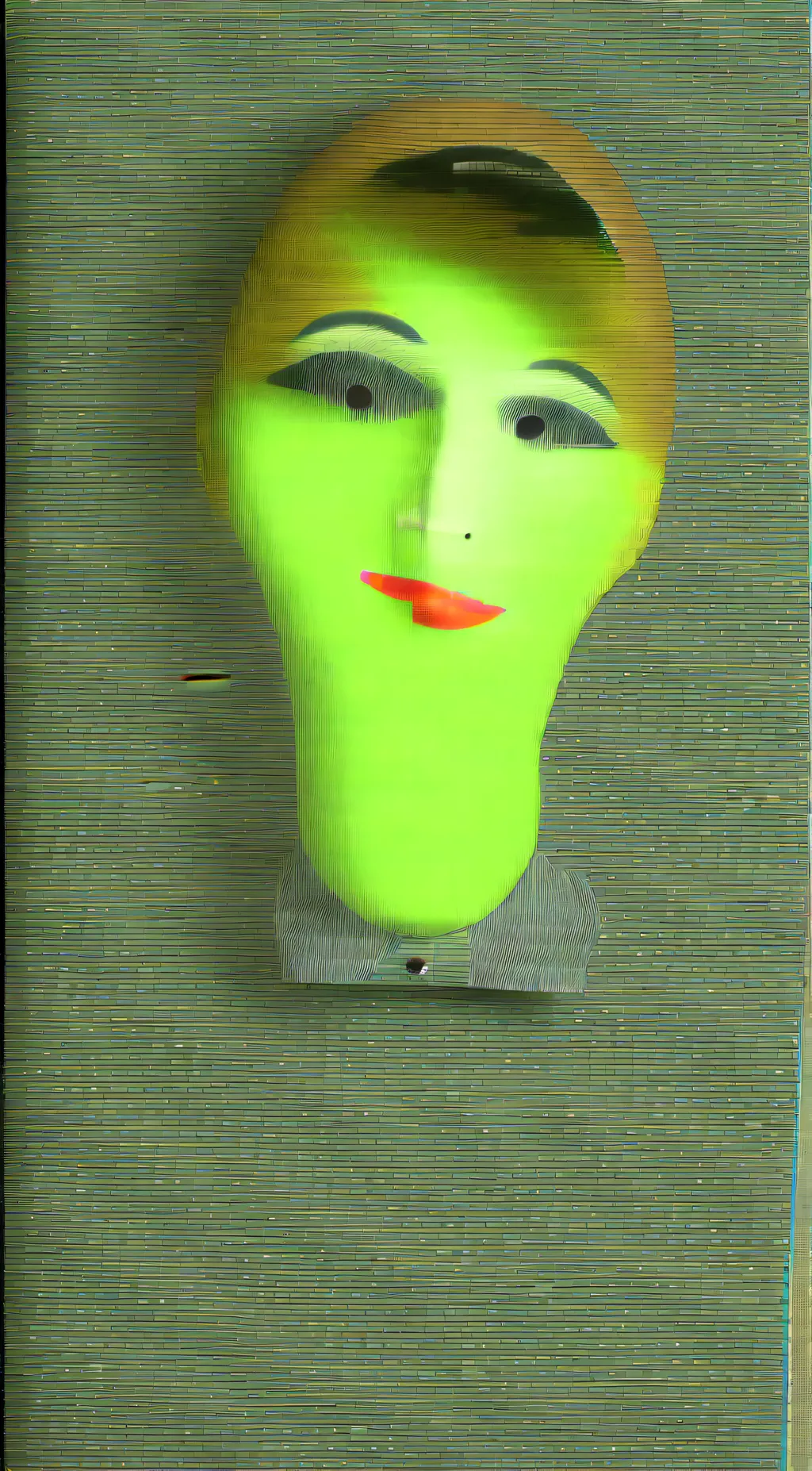 ai character: Green background