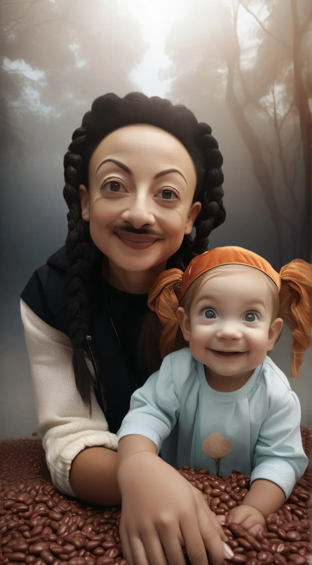 ai character: mr beans daughter background