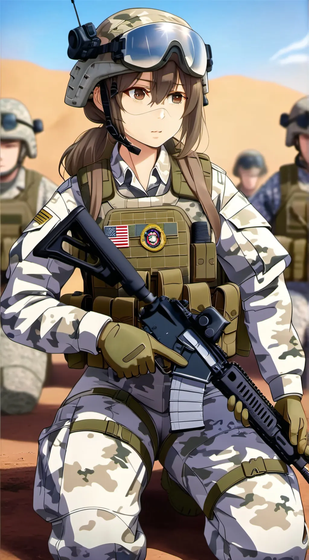 ai character: Melanie  background