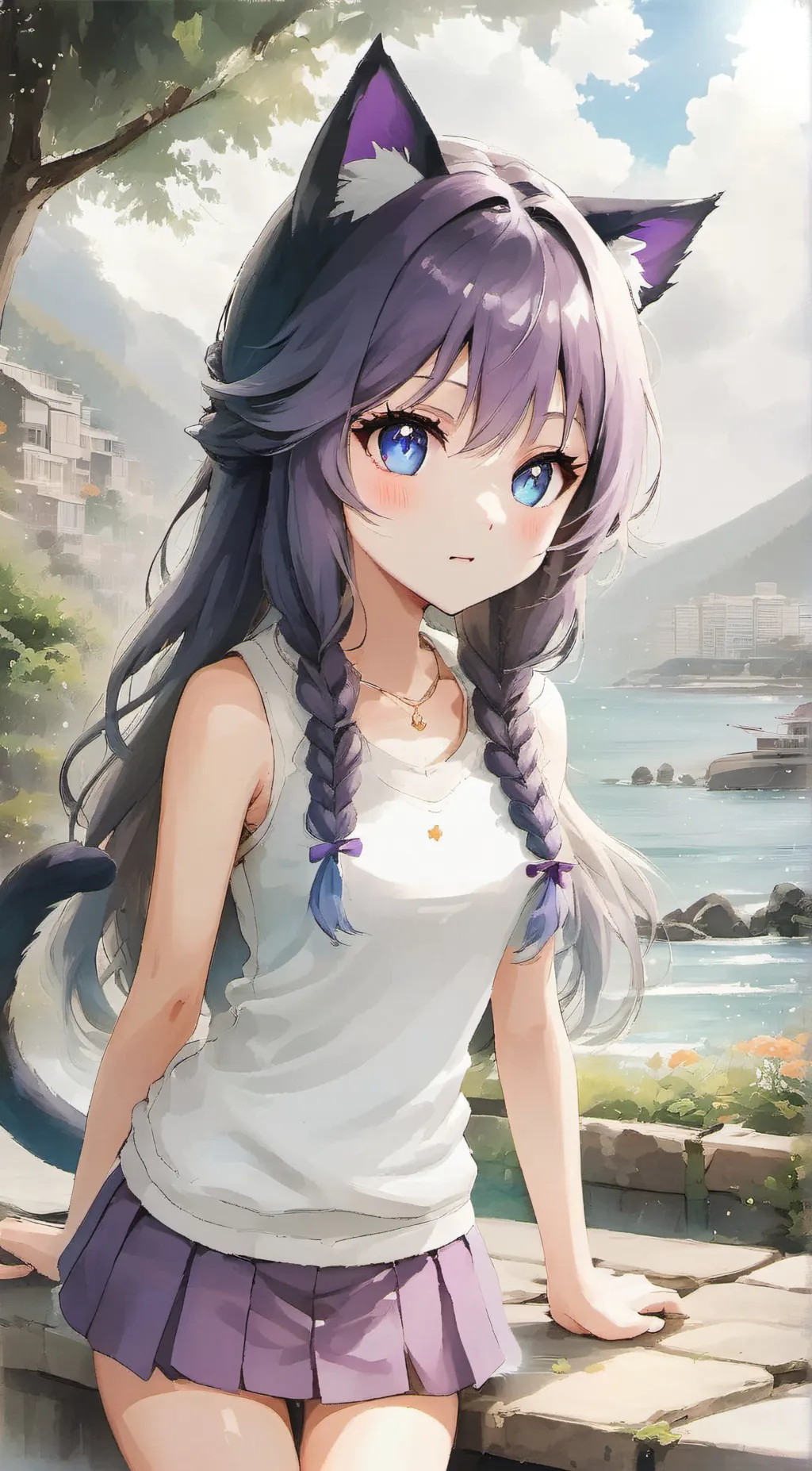 ai character: Catnap (girl)  background