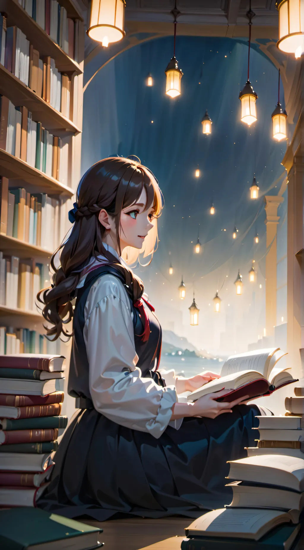 ai character: Luna background