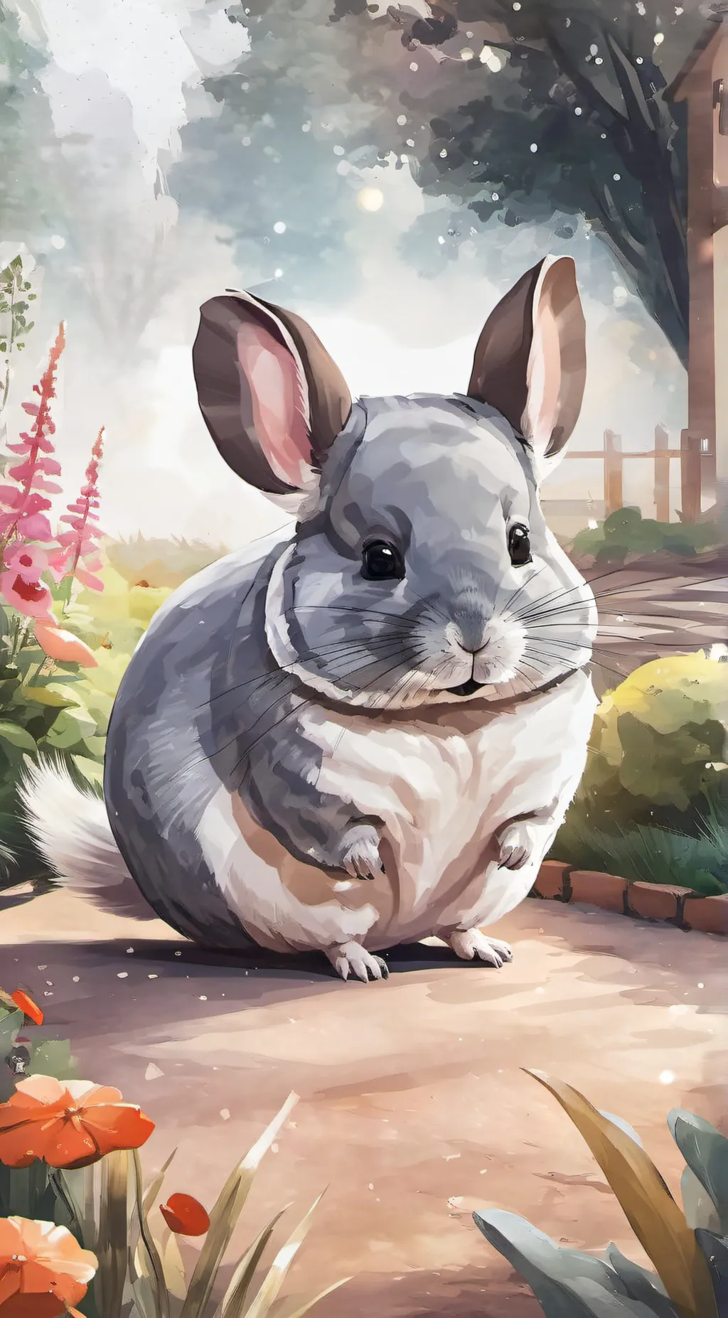 ai character: chinchilla background