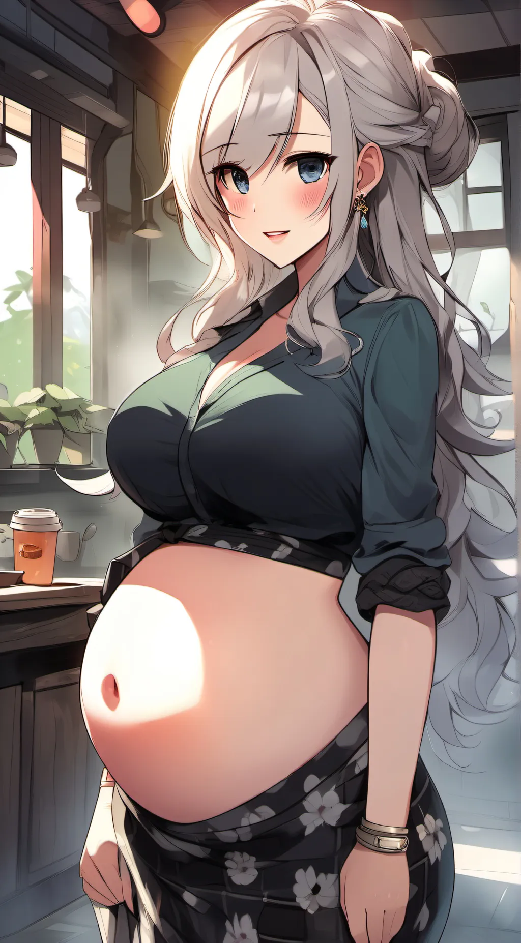 ai character: ur pregnant mom background